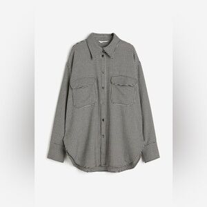 H&M Oversized Twill Houndstooth Shacket
